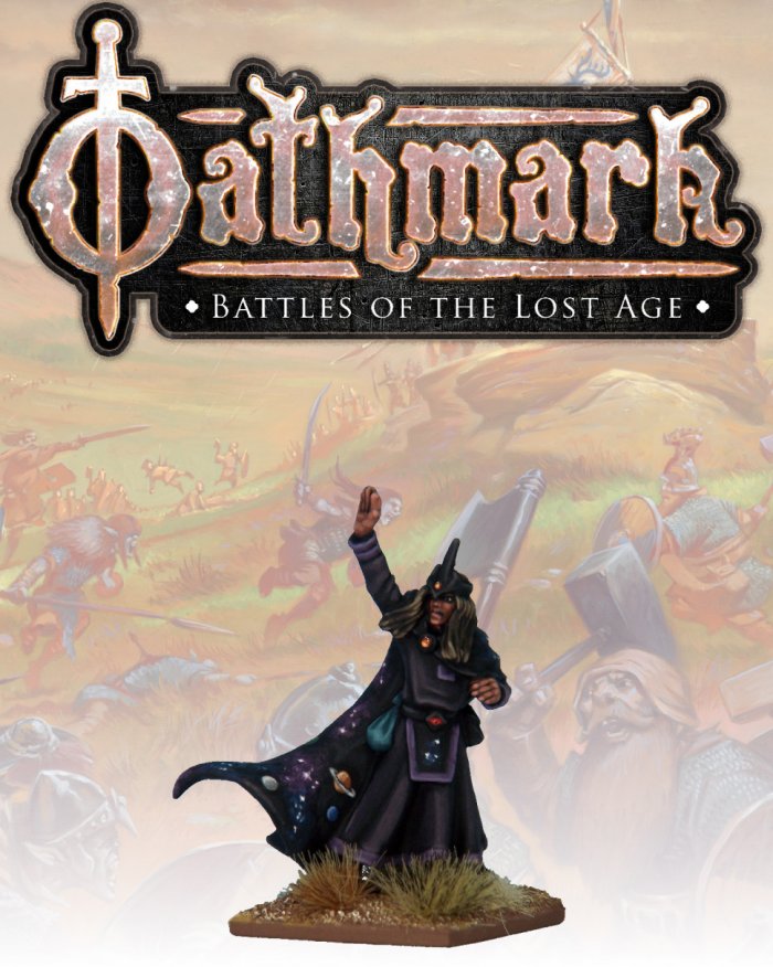 Oathmark Sorcerer, 28 mm Scale Model Metallic Figure