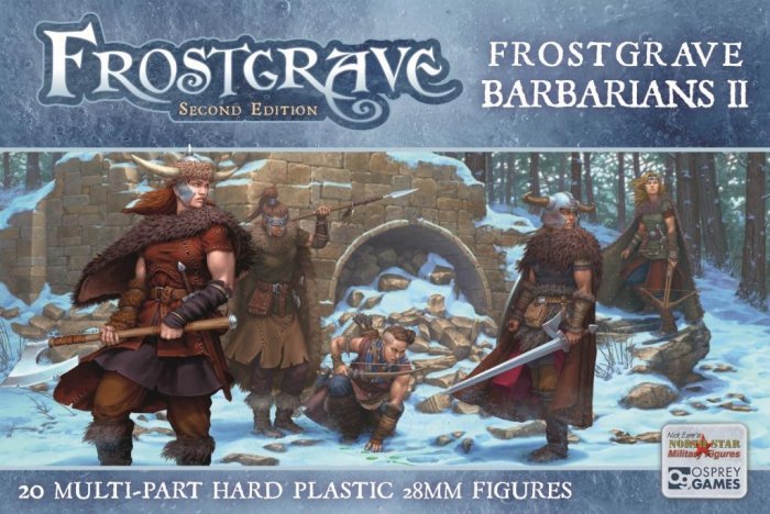 Frostgrave Barbarians II, 28 mm Scale Model Plastic Figures