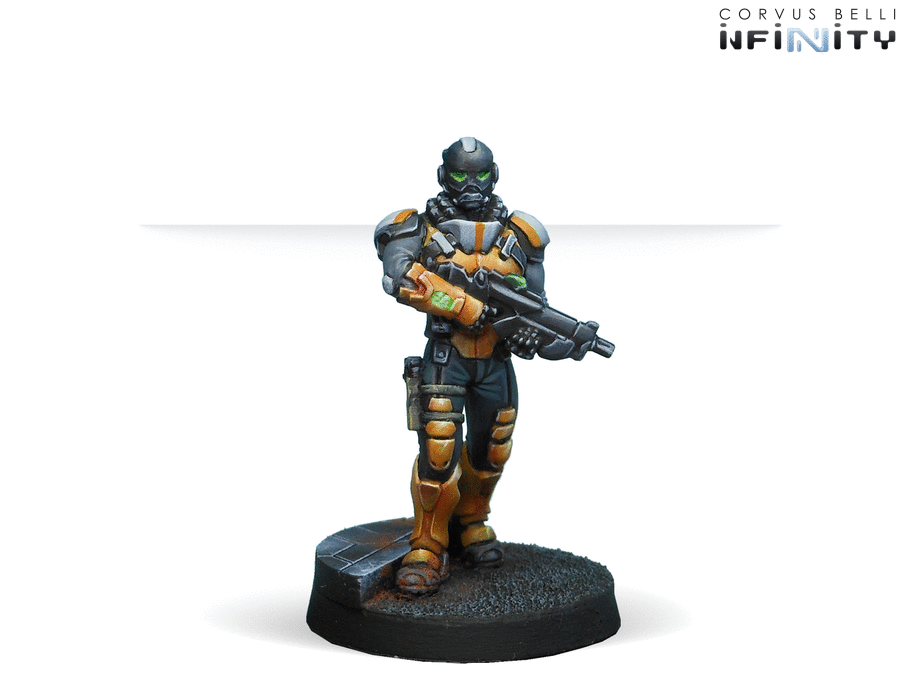 Infinity Yu Jing Imperial Service Sectorial Starter Pack Miniature Game Figures Celestial Guard Combi Rifle