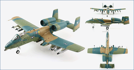 Fairchild Republic A-10C Thunderbolt II “Demo Team 2021”, 1:72 Scale Diecast Model Multi View