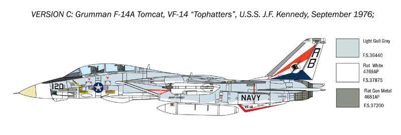 Grumman F-14A Tomcat, 1/72 Scale Model Kit VF-14