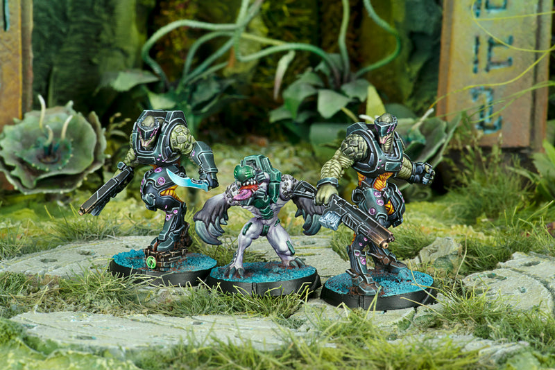 Infinity Combined Army Jayth Cutthroats, Shasvastii Independent Assault Group Miniature Game Figures Scene 2