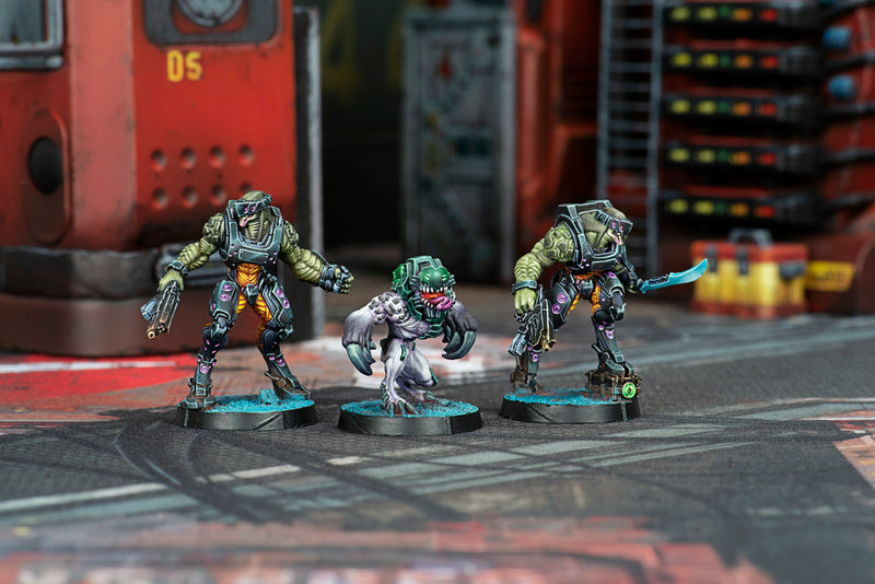 Infinity Combined Army Jayth Cutthroats, Shasvastii Independent Assault Group Miniature Game Figures Scene 1