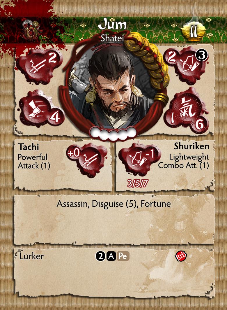 Bushido Silvermoon Trade Syndicate “Jum” Miniature Figure Card Face