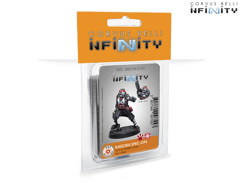 Infinity NA2-JSA Kaizoku Spec-Ops (Spitfire/Medikit) Miniature Game Figure Blister Package