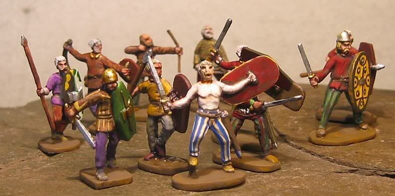 Gallic Warband 1/72 Scale Model Plastic Figures Painted Example