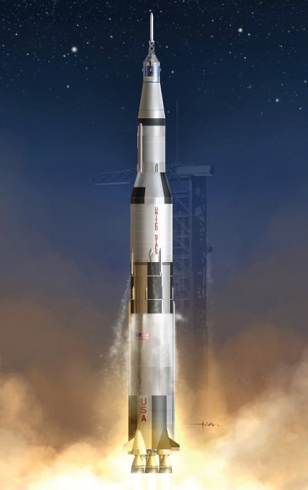 Apollo 11 Saturn V Rocket 1:72 Scale Model Kit