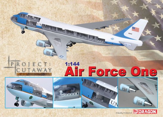 Air Force One Boeing VC-25A (Cutaway) 1/144 Scale Model