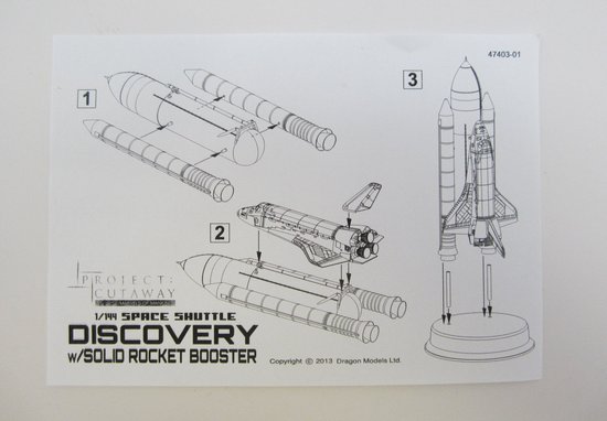 Space Shuttle “Discovery” (Cutaway) 1/144 Scale Model Assembly Instructions