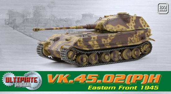 VK.45.02(P)H, Porsche WWII German Heavy Tank Prototype, Eastern Front 1945 1/72 Scale Model