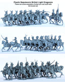 Napoleonic British Light Dragoons 1808- 1815, 28 mm Scale Model Plastic Figures Complete Set Samples