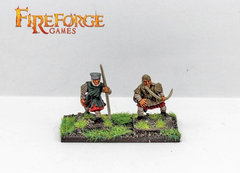 Medieval Archers, 28mm Plastic Model Figures Close Up