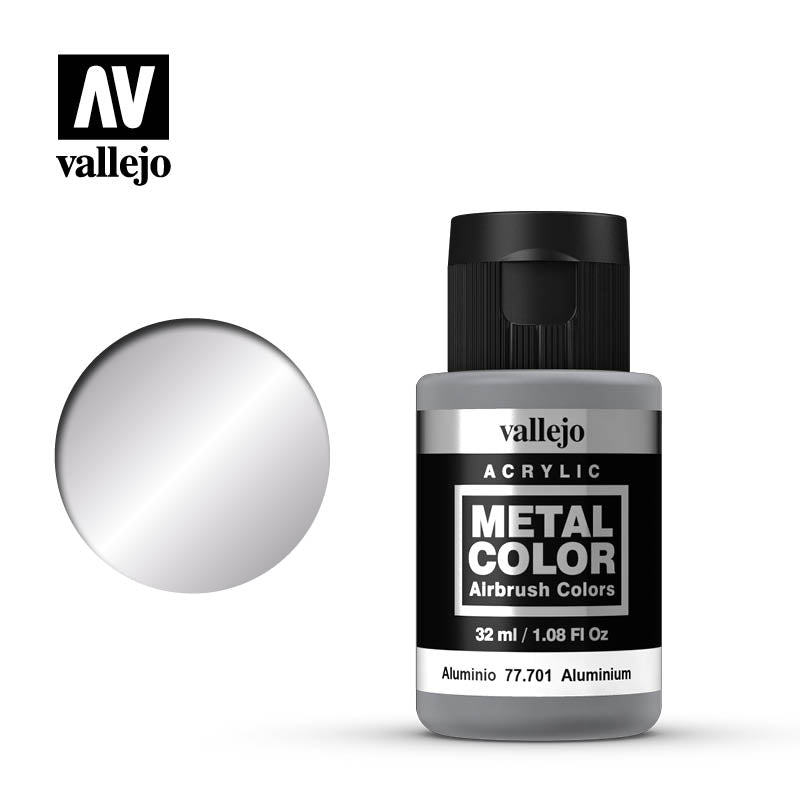 Metal Color Aluminum Acrylic Paint 32 ml Bottle By Acrylicos Vallejo