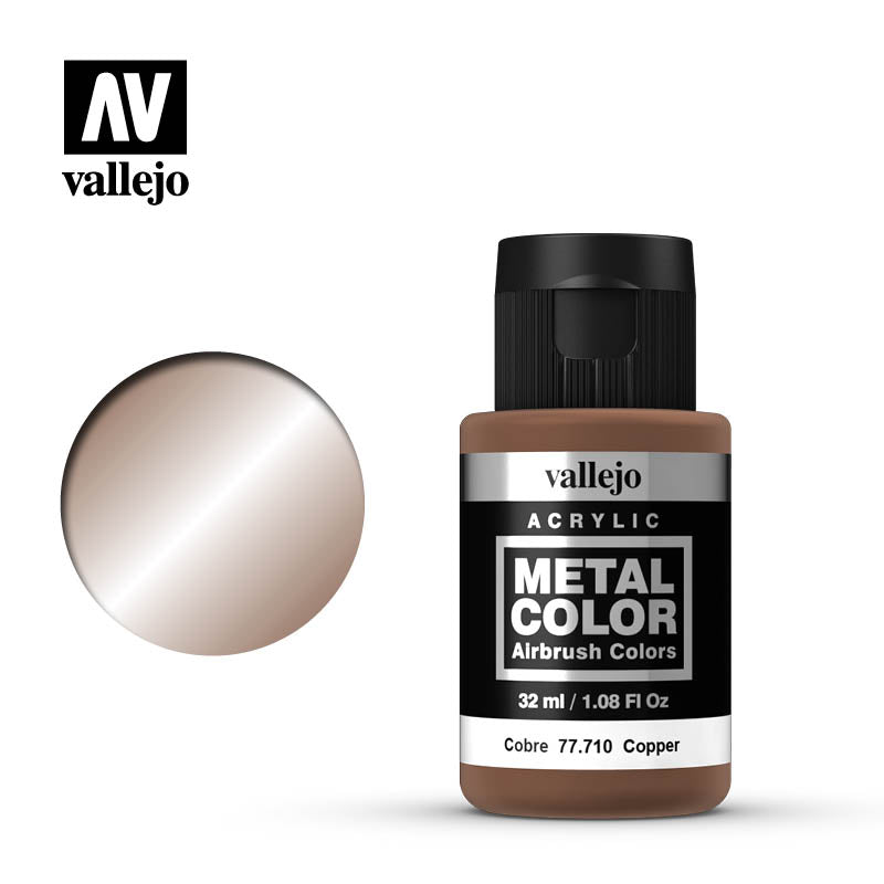 Metal Color Copper Acrylic Paint, 32 ml Bottle By Acrylicos Vallejo