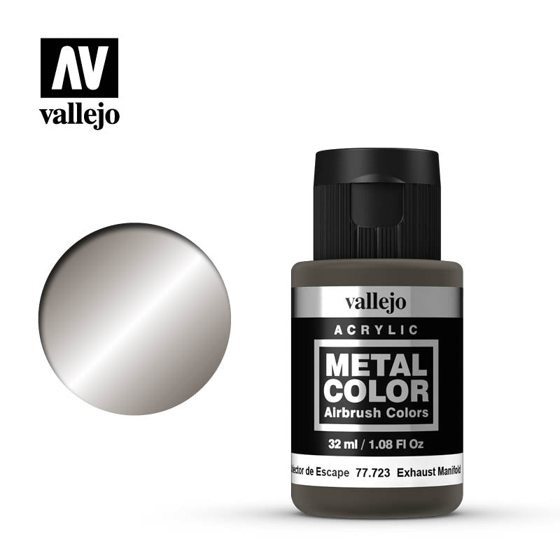 Metal Color Exhaust Manifold Acrylic Paint, 32 ml Bottle By Acrylicos Vallejo