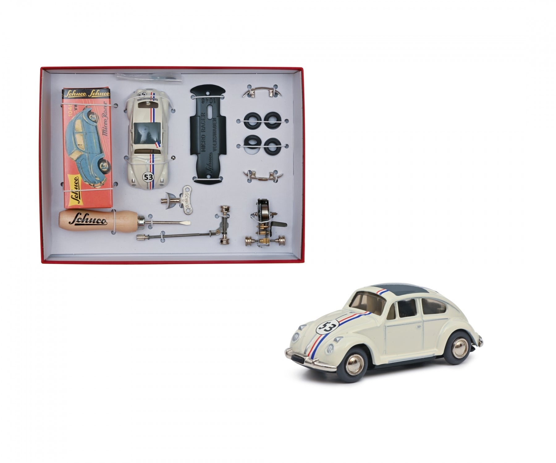 Micro Racer VW Beetle #53 Diecast Construction Kit