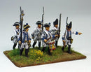 Seven Years War Austrians Marching 1/72 Scale Model Plastic Figures As Part of Miniatures Army