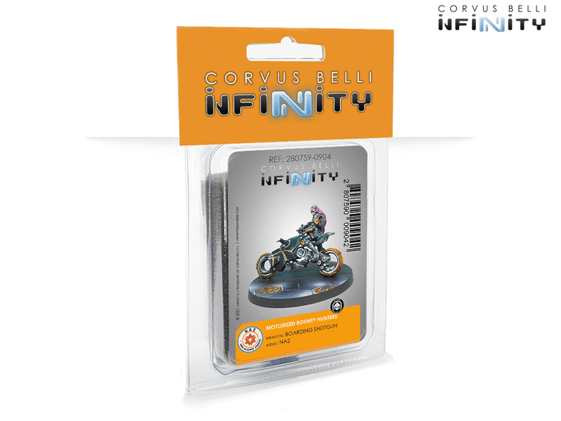 Infinity NA2 Motorized Bounty Hunter (Boarding Shotgun) Miniature Game Figure Blister Package
