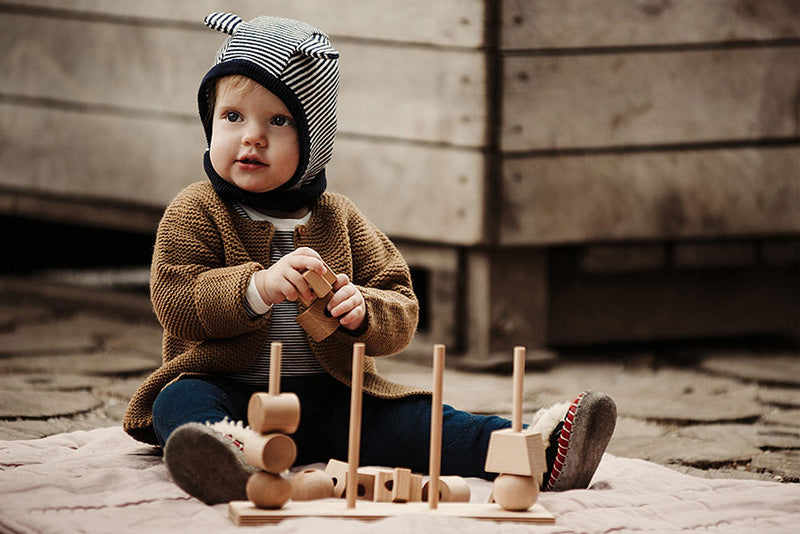 Natural Colored XL Wood Stacking Toy At  Play