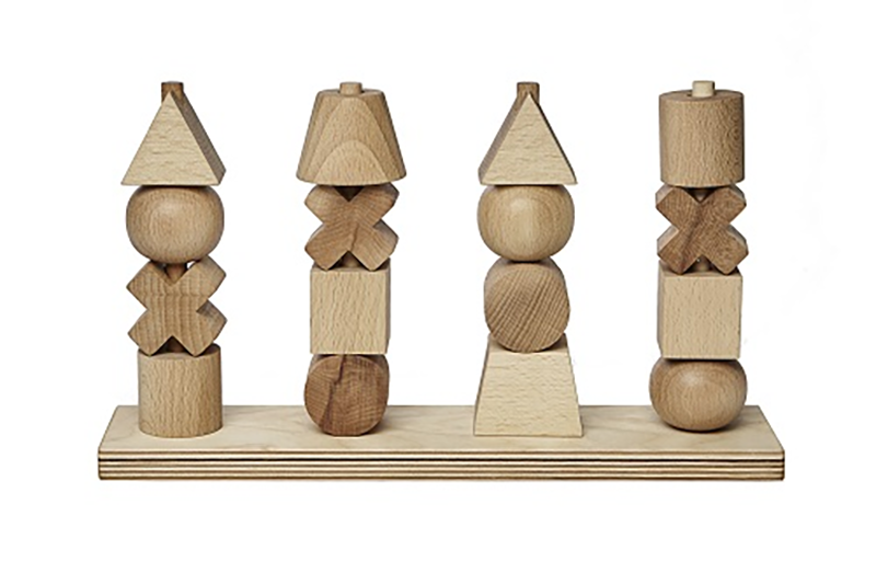 Natural Colored XL Wood Stacking Toy By Wooden Story