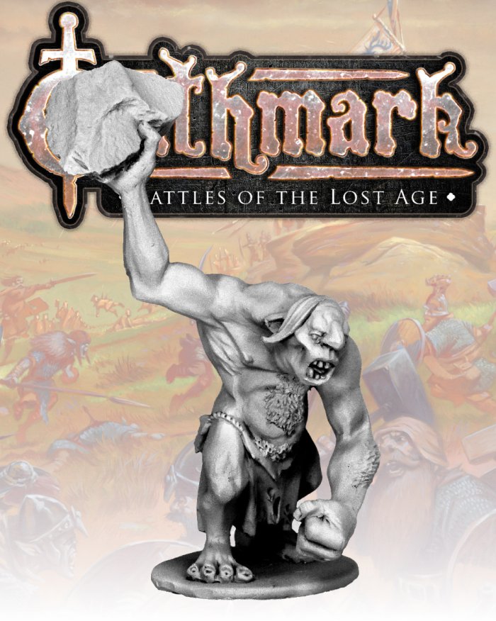 Oathmark Troll 3, 28 mm Scale Model Metallic Figure
