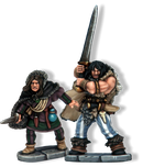 Frostgrave Thief & Barbarian, 28 mm Scale Model Metal Figures