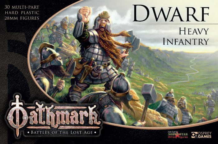 Oathmark Dwarf Heavy Infantry 28mm Plastic Miniatures Box – 30 Elite Figures by North Star Military Figures and Osprey Games