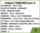 Panzer V Ausf. G Panther Tank, 298 Piece Block Kit Technical Information
