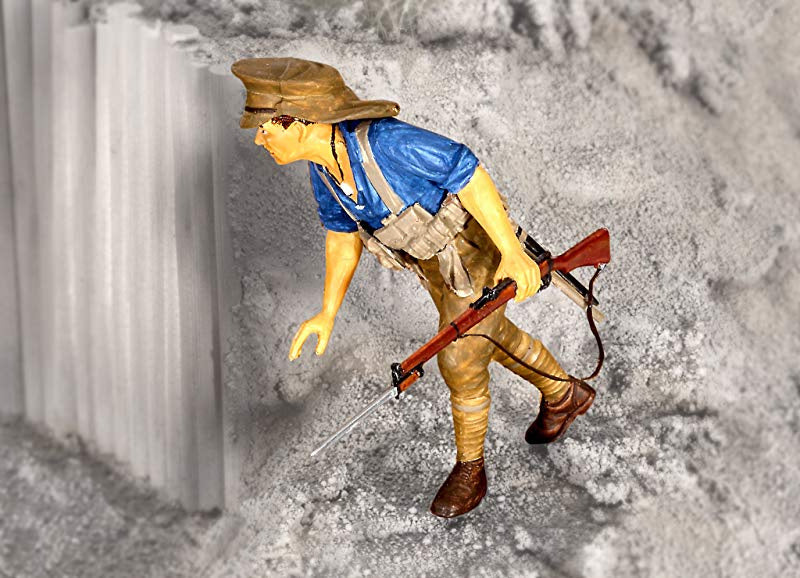 ANZAC Infantry 1915, 1/35 Scale Model Kit Figure Close Up
