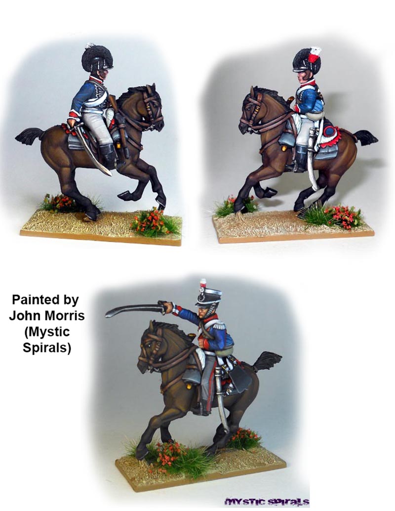 Napoleonic British Light Dragoons 1808- 1815, 28 mm Scale Model Plastic Figures Painted Sample