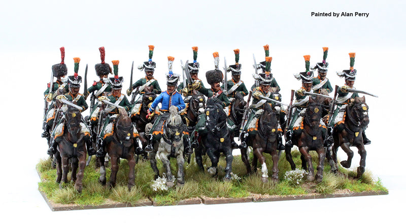 Napoleonic French Line Chasseurs à Cheval 1808 – 1815, 28 mm Scale Model Plastic Figures Painted