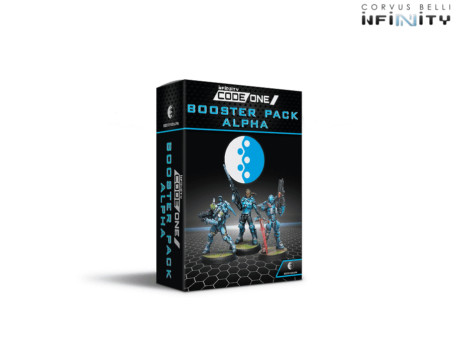 Infinity CodeOne PanOceania Booster Pack Alpha Miniature Game Figures Box