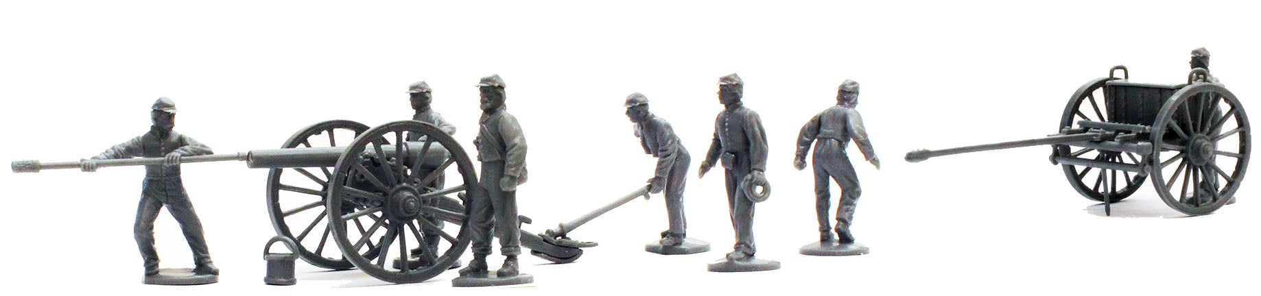 American Civil War Artillery 1861-1865, 28 mm Scale Model Plastic Figures Sample