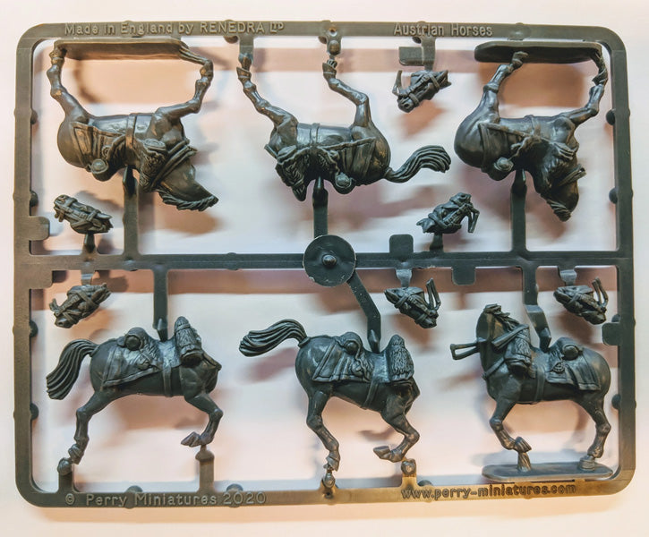 Napoleonic Austrian “German” Cavalry 1798 – 1815, 28 mm Scale Model Plastic Figures Horse Sprue