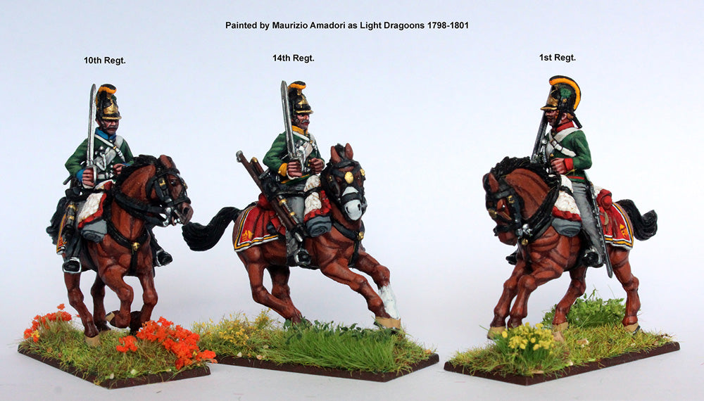 Napoleonic Austrian “German” Cavalry 1798 – 1815, 28 mm Scale Model Plastic Figures Example