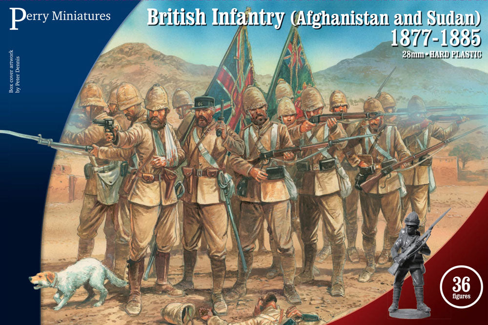 British Infantry Afghanistan & Sudan 1877 - 1885, 28 mm Scale Model Plastic Figures