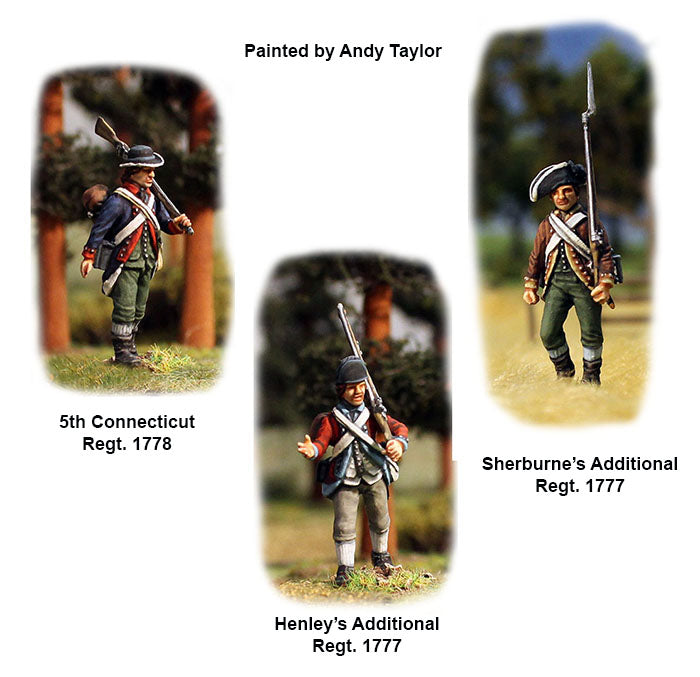 Various Unit Examples Painted Perry Miniatures Continental Infantry 1776–1783 