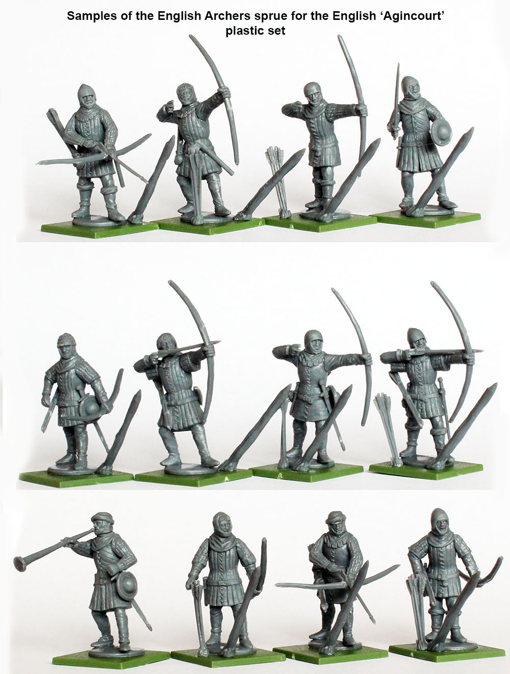 Perry Miniatures The English Army 1415-1429, 28 mm Model Plastic Figures Kit Additional Archers Exmaples