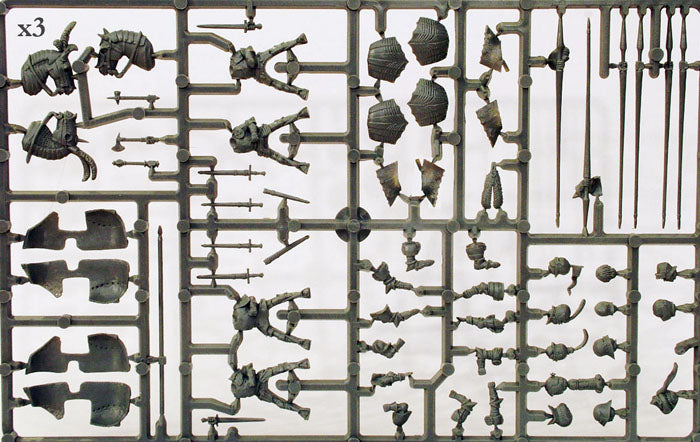 Perry Miniatures Mounted Men At Arms 1450 - 1500, 28 mm Scale Plastic Figures Sample Frame