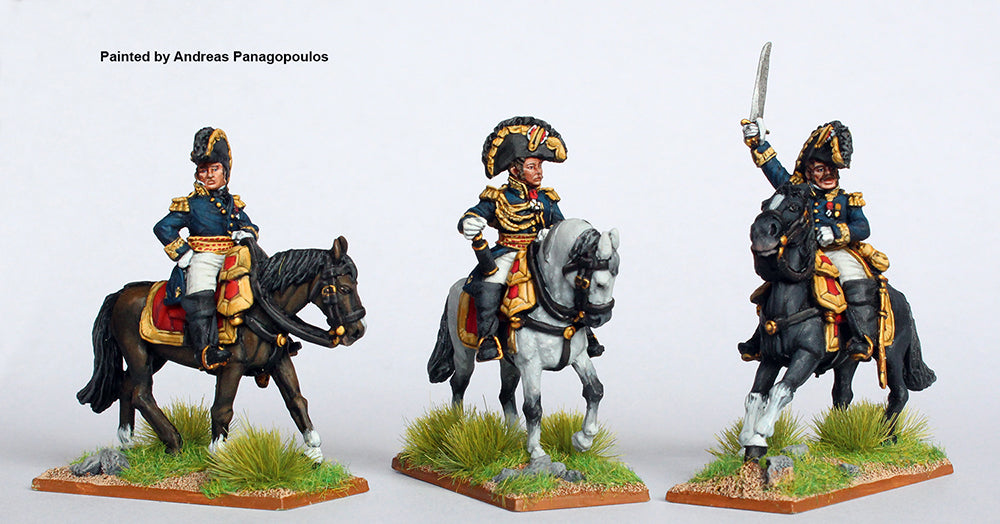 Perry Miniatures Napoleonic French Imperial Guard Commanders Mounted 28mm scale metal figures set