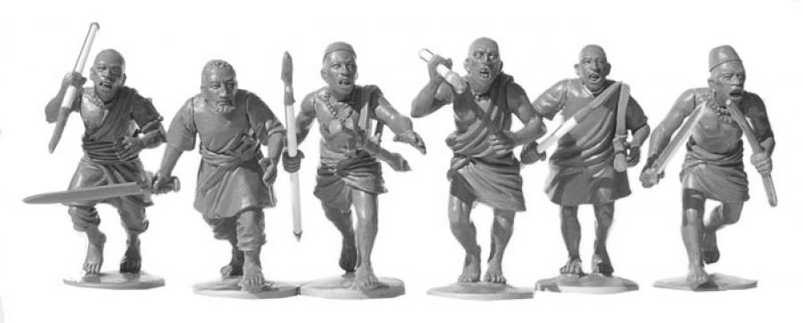 Mahdist Ansar Sudanese Tribesmen 1881-1885 (28 mm) Scale Model Plastic Figures