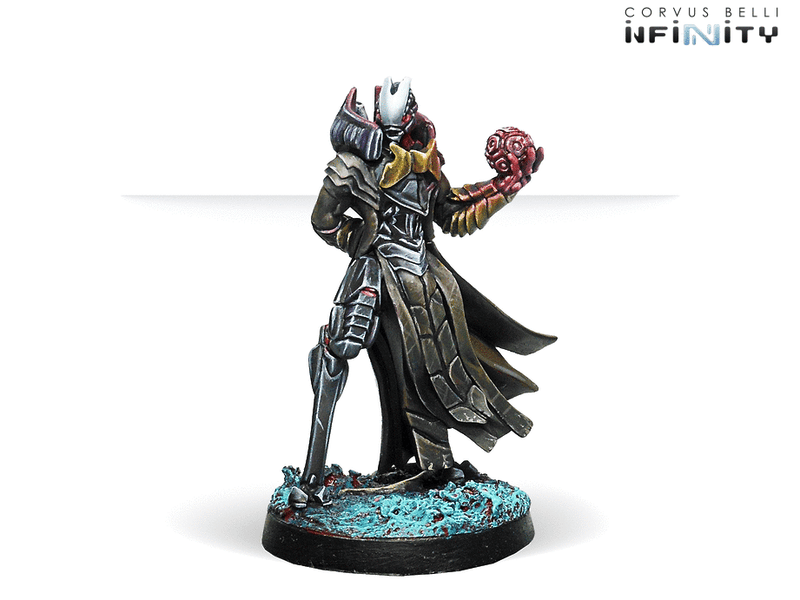 Infinity Combined Army Pneumarch of the Ur Hegemony (High Value Target) Miniature Game Figure Side View