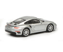 Porsche 911 (991) (Silver) 1:87 (HO) Scale Diecast Model Right Rear View