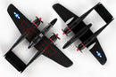 Northrop P-61 Black Widow “Lady In The Dark” 1/120  Scale Model By Daron Postage Stamp Top & Bottom View