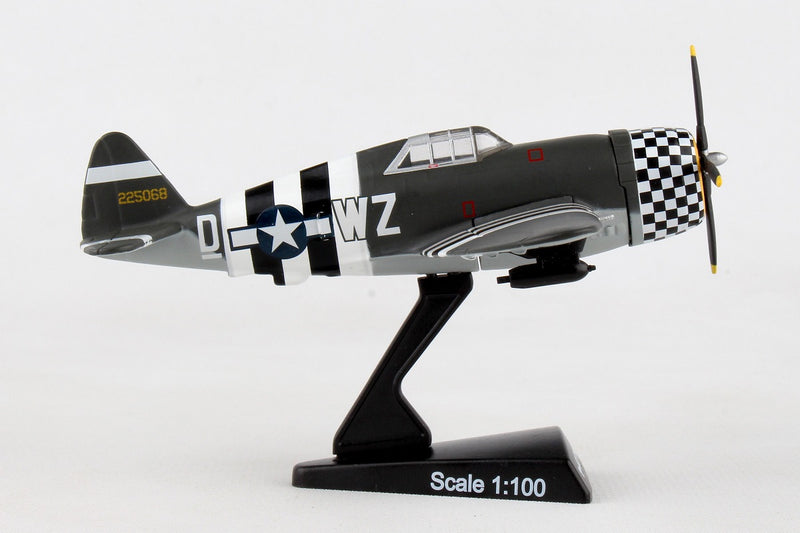 Republic P-47 Thunderbolt "SNAFU" 1944, 1/100  Scale Model By Daron Postage Stamp Right Side View