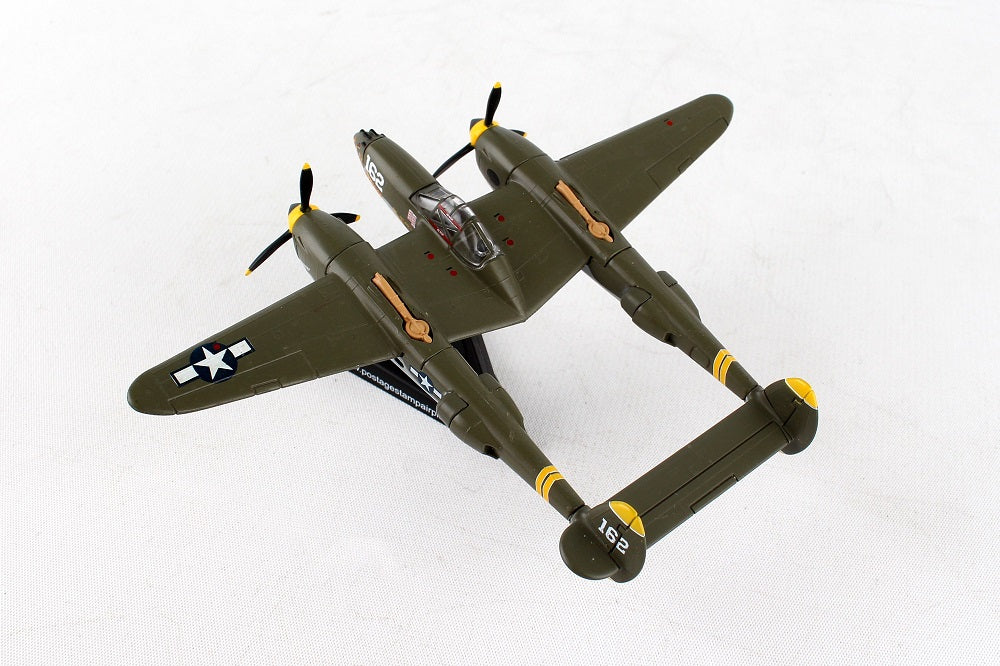 Lockheed P-38J Lightning “23 Skido” 1/115  Scale Model By Daron Postage Stamp Top View