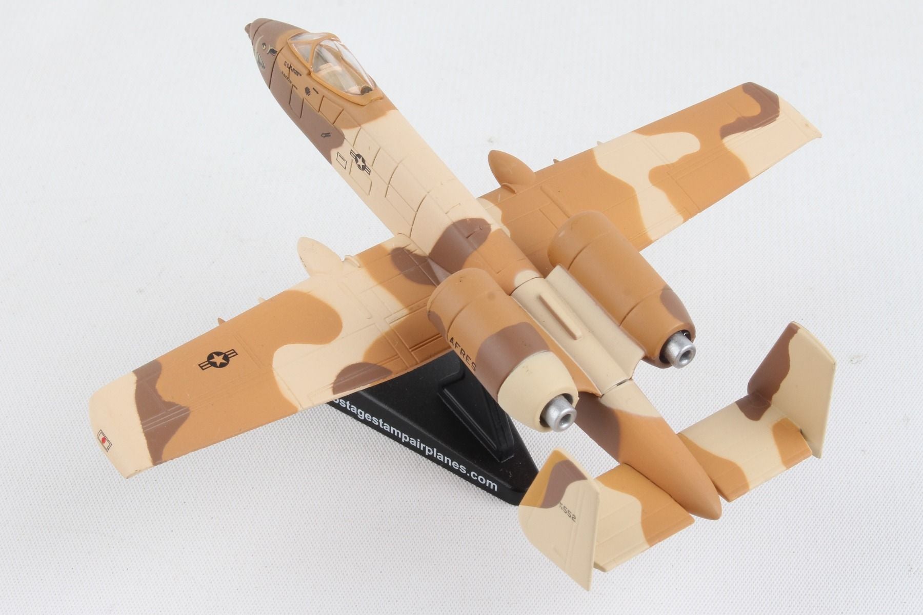 Fairchild Republic A-10 Thunderbolt II (Warthog), 1:140 Scale Diecast Model Left Rear View