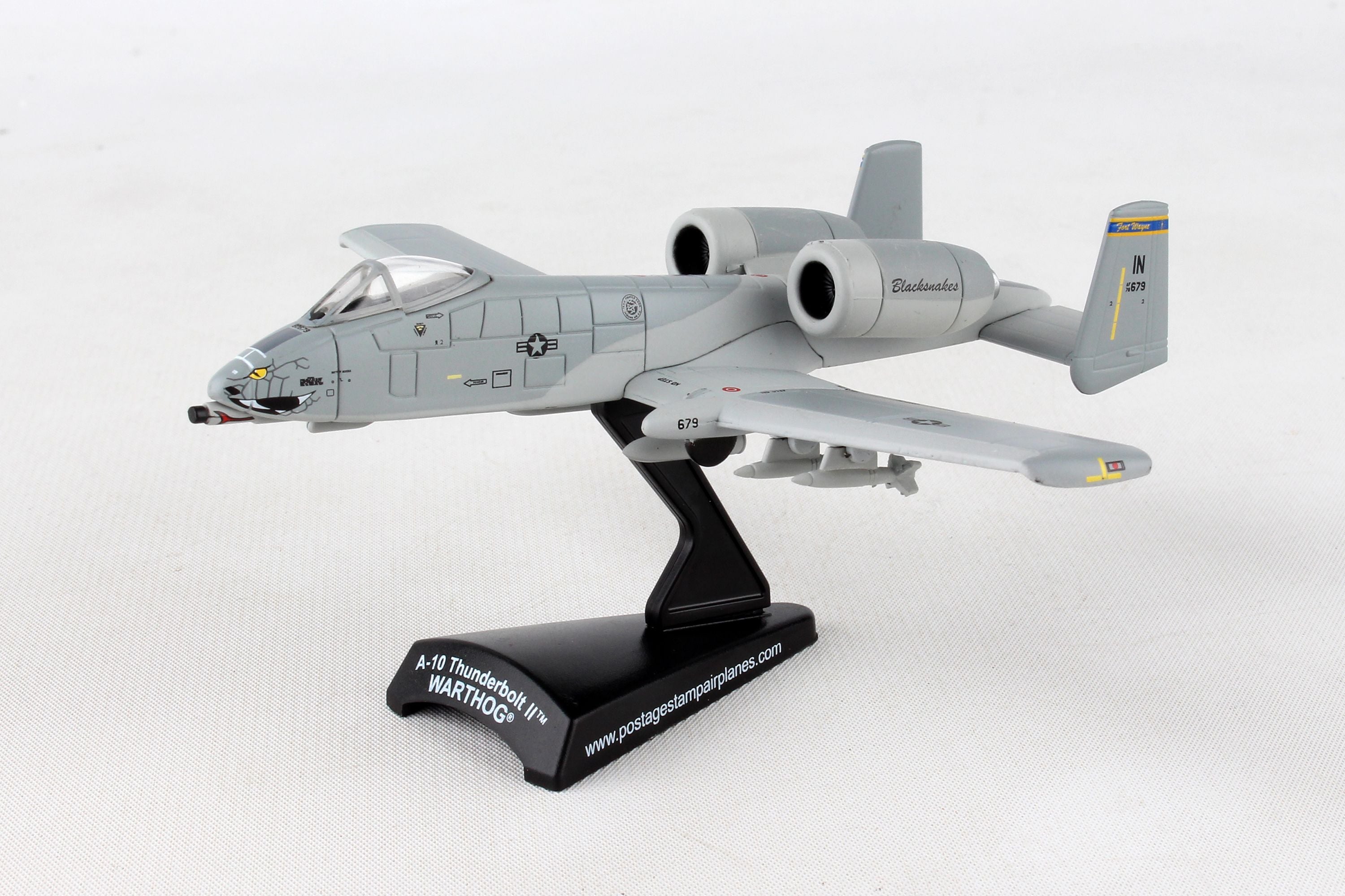 Fairchild Republic A-10 Thunderbolt II (Warthog) 163rd FS “Blacksnakes” 1:140 Scale Diecast Model