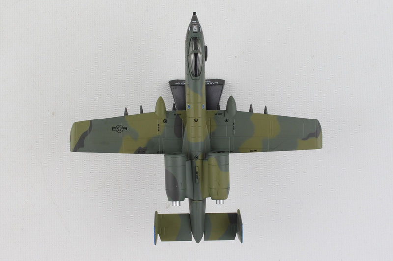 Fairchild Republic A-10A Thunderbolt II (Warthog) 74th FS “Flying Tigers” 1990, 1:140 Scale Diecast Model Top View