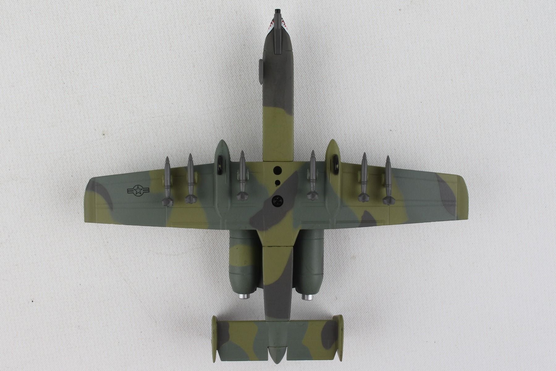 Fairchild Republic A-10A Thunderbolt II (Warthog) 74th FS “Flying Tigers” 1990, 1:140 Scale Diecast Model Bottom View